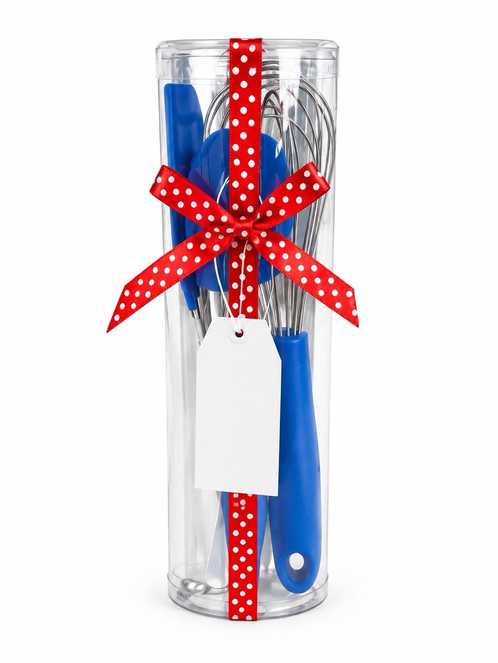 Farberware Blue Mini Kitchen Utensil Gift Set with Red Polka Dot Ribbon